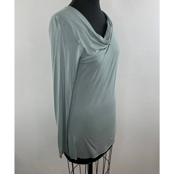 Peruvian Connection Blue Cowl Neck Long Sleeve Pullover Tunic Top Size S Small - Picture 3 of 7